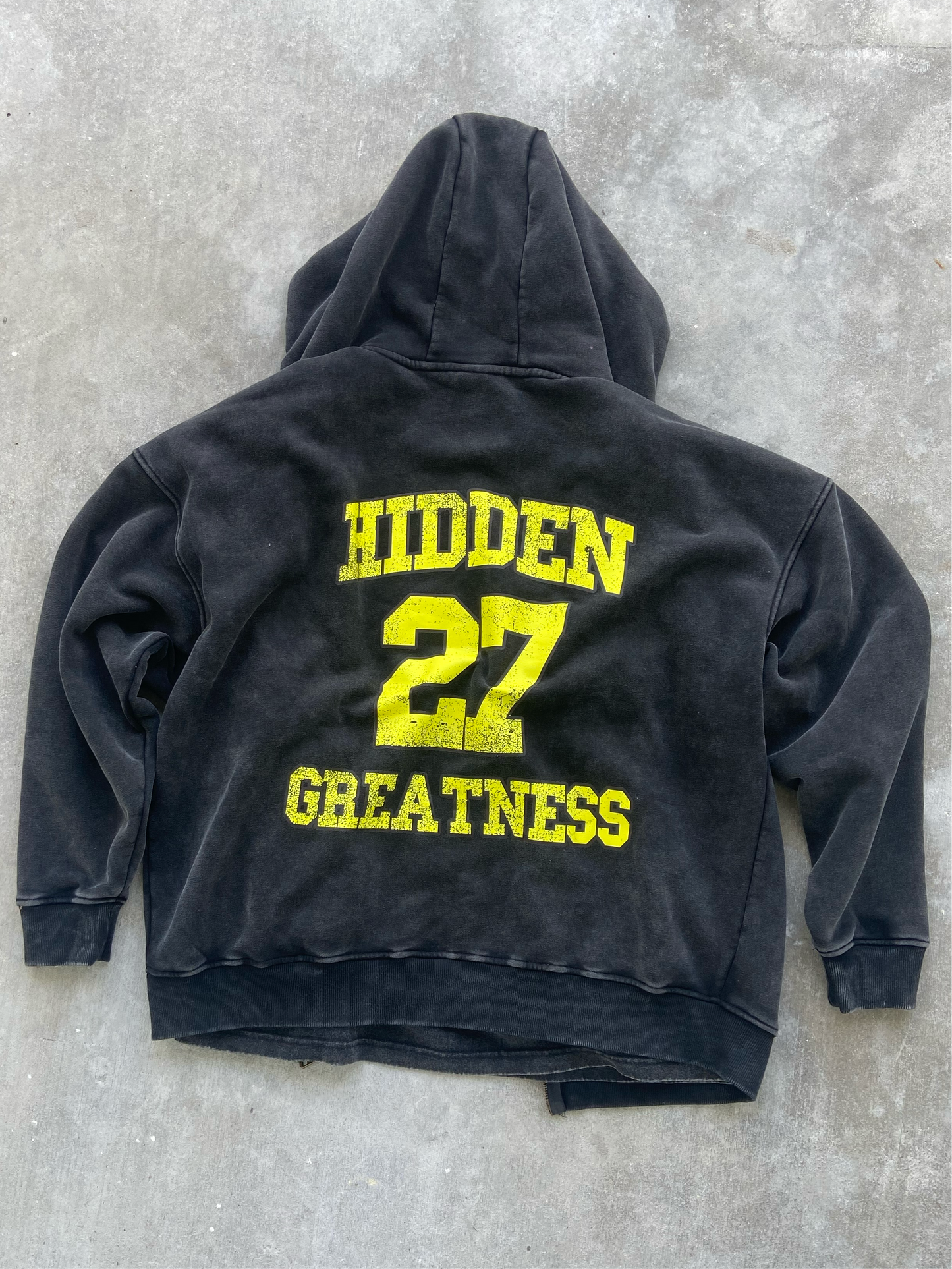 27 CLUB ZIP UP ACID WASH HOODIE